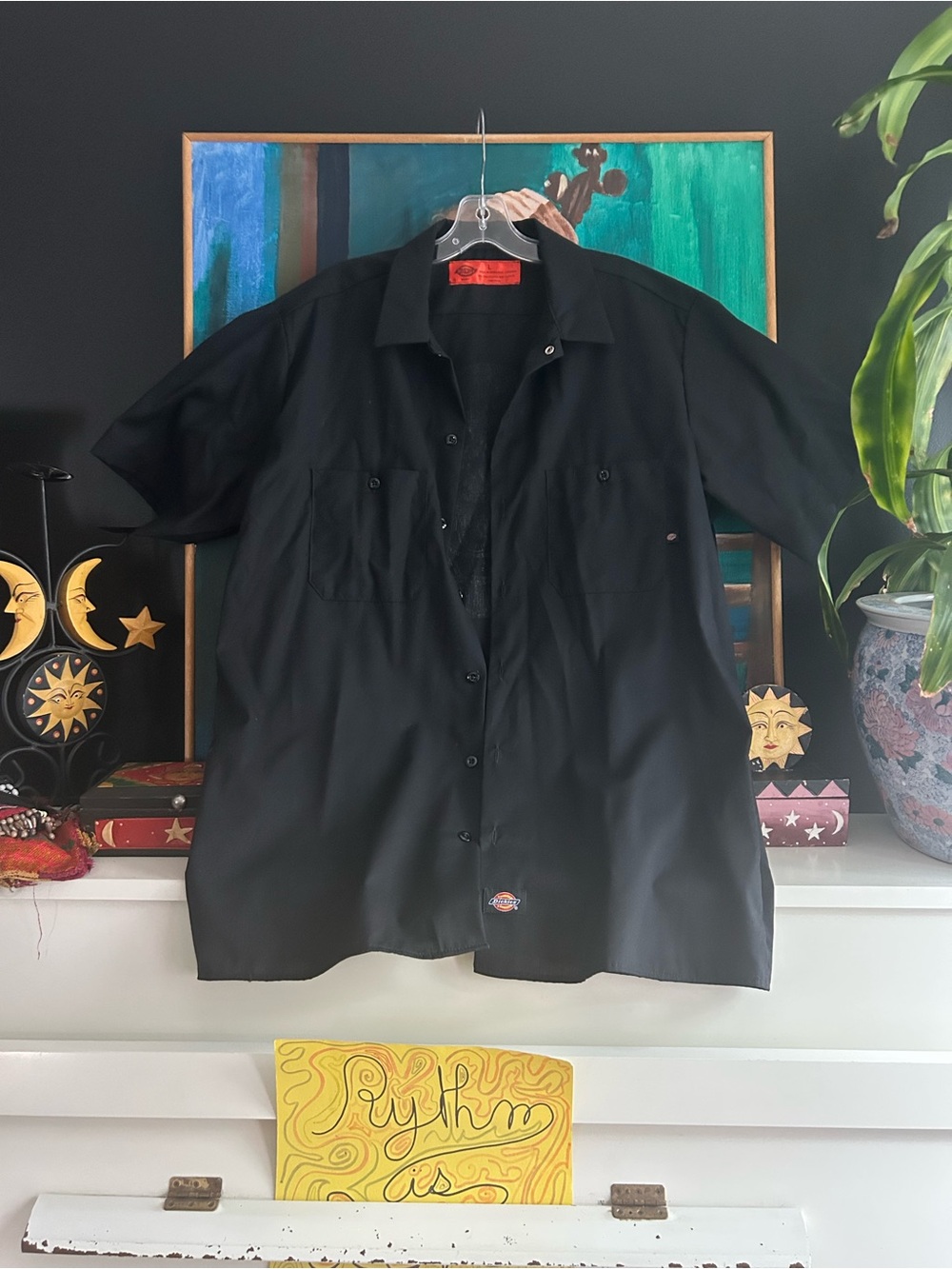 Dickies Ride Till I Die Moto Work Shirt Black Men’s Large Biker